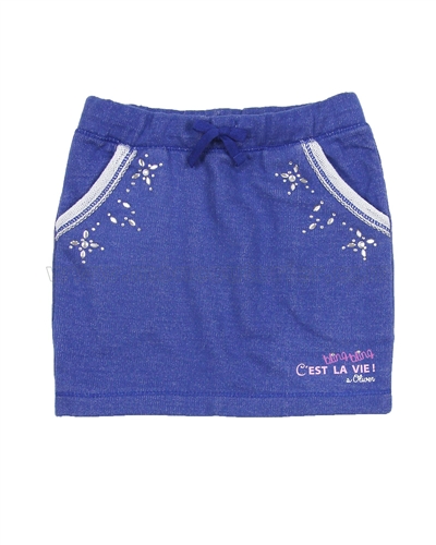 s.Oliver Girls' Sweatshirt Mini Skirt with Gemstones