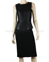 SISTE'S Women's Leather Peplum Dress, Size S