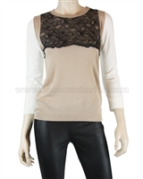 SISTE'S Women's Sweater with Lace, Sizes S-L