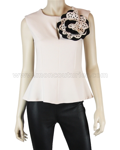 Siste's Women's Top with Flower Nude