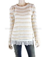 SISTE'S Women's Open Back Sweater with Liner, Sizes S-L