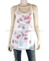 SISTE'S Women's Silk Chiffon Tank Top over Liner, Sizes S-L