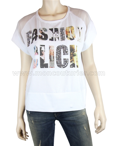Siste's T-shirt with Print and Crystals