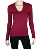 Siste's Women's Deep Scoop Neck Top Pomagranate