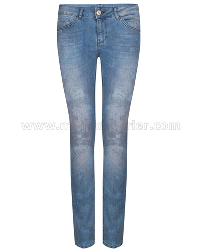 SuperTrash Womens Denim Pants Paradise Slim Palm Blue