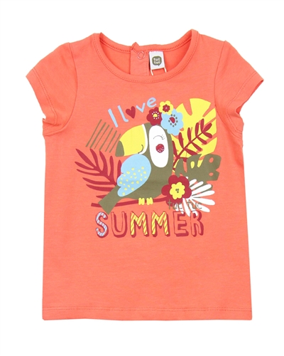 Tuc Tuc Little Girl's T-shirt with Jungle Print