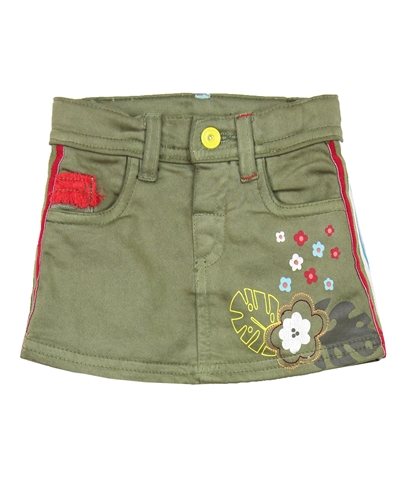 Tuc Tuc Little Girl's Jogg jean Mini Skirt with Side Stripes