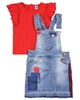 Tuc Tuc Little Girl's Denim Jumper Dress and T-shirt Set