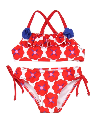 Tuc Tuc Little Girl's Bikini in Poppies Print