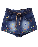 Tuc Tuc Little Girls Embroidered Denim Shorts