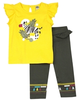 Tuc Tuc Little Girls Tunic with Zebra Print and Leggings Set