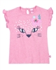 Tuc Tuc Little Girls T-shirt with Printed Cat Face
