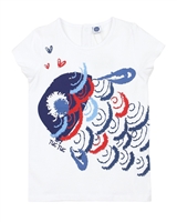 Tuc Tuc Little Girls T-shirt with Fish Print