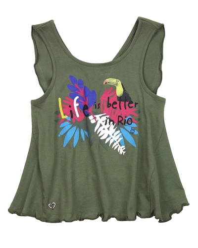 Tuc Tuc Girl's Tank Top with Flounce Back
