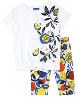 Tuc Tuc Girl's T-shirt with Lemons Print and Leggings Set
