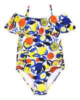 Tuc Tuc Girl's Swimsuit in Lemons Print