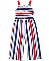 Tuc Tuc Girl's Striped Ribbed Jumpsuit