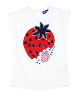 Tuc Tuc Girl's T-shirt with Sequin Strawberry