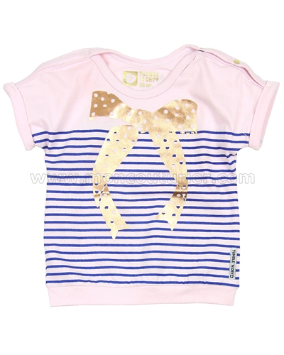Tumble n Dry Baby Girls' Striped T-shirt Otho
