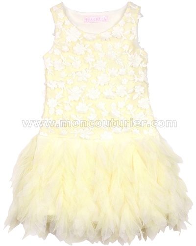 Biscotti Girls Yellow Dress with Ruffled Skirt Pick a Posy